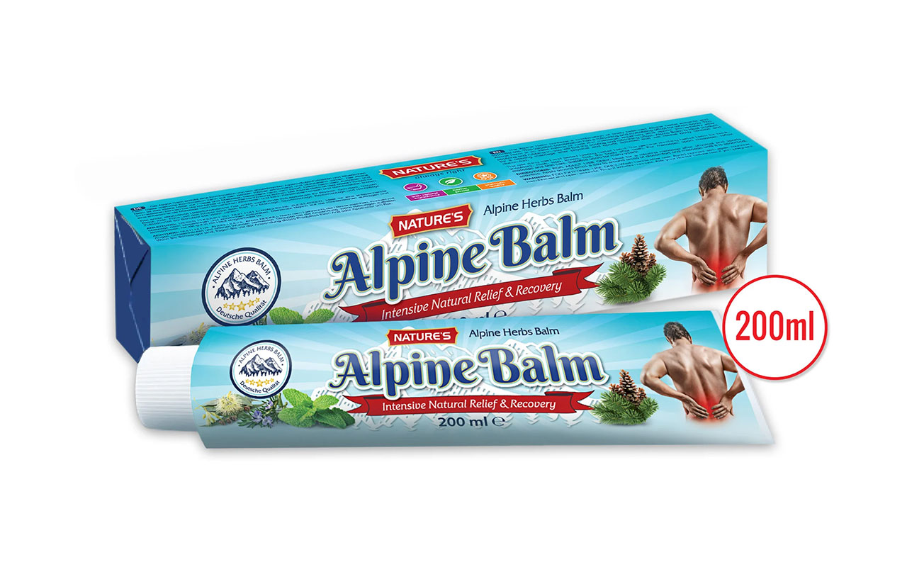 Natures Alpine Balm – Alpska krema/balzam za ublažavanje bola u kolenu i mišićno-zglobnim tegobama (200 ml)
